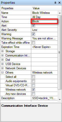 Properties of Device Policy
