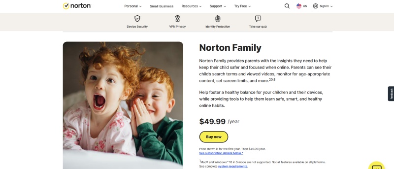 Norton Family Parental Control Software For PC