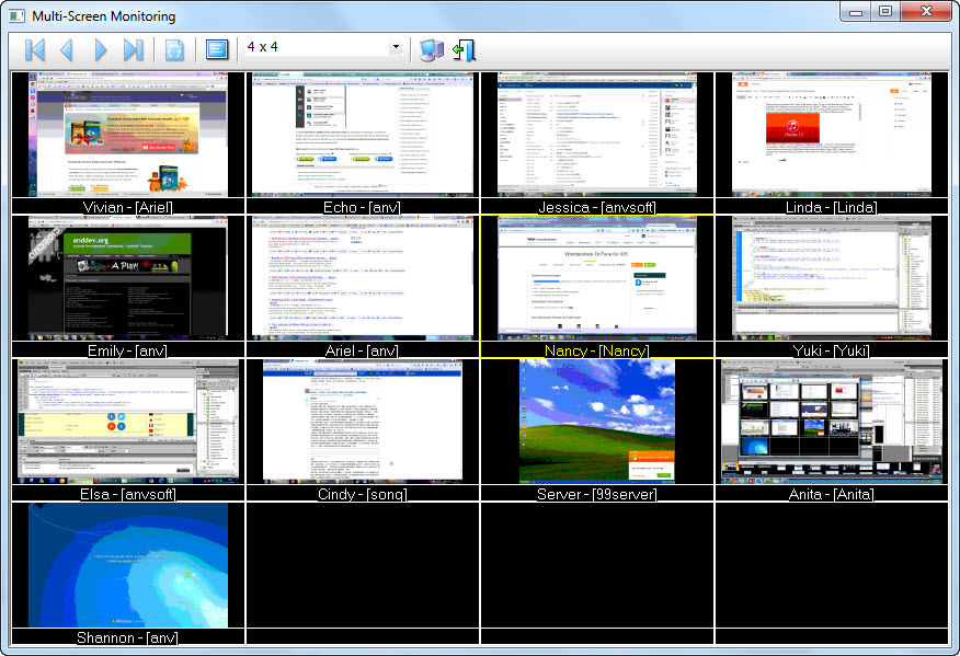 Example of Multi-Screen Monitoring