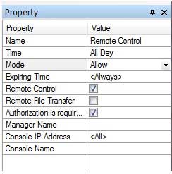 Remote Control Policy Property