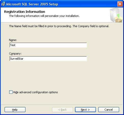 Installing SQL Server 2005 Express Edition
